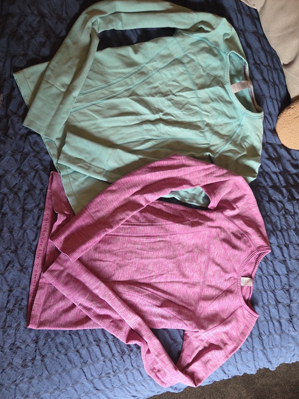 Ivivva Mint Green and Pink Long Sleeve Crewneck Tops
